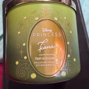 Bath & Body Works Disney Princess Tiana 3-Wick Candle Rare Green Jar